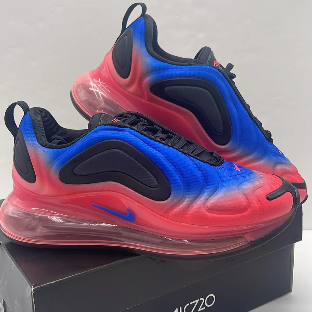 Nike WMNS NIKE AIR MAX 720
BLACK/RACER BLUE-FLASH CRIMSON
AQ3196 013 Sneakers - Picture 7 of 16